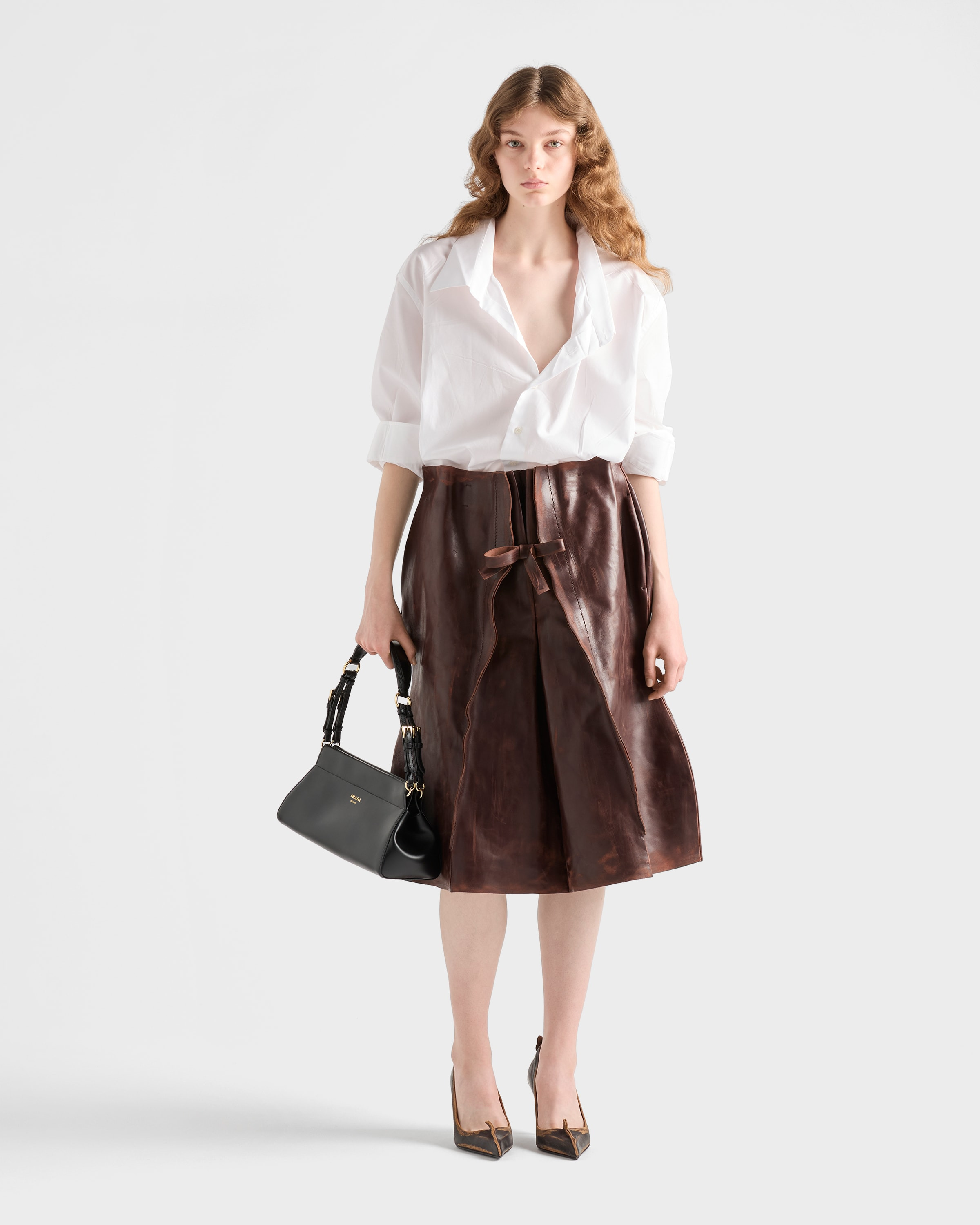 Leather midi-skirt - 2