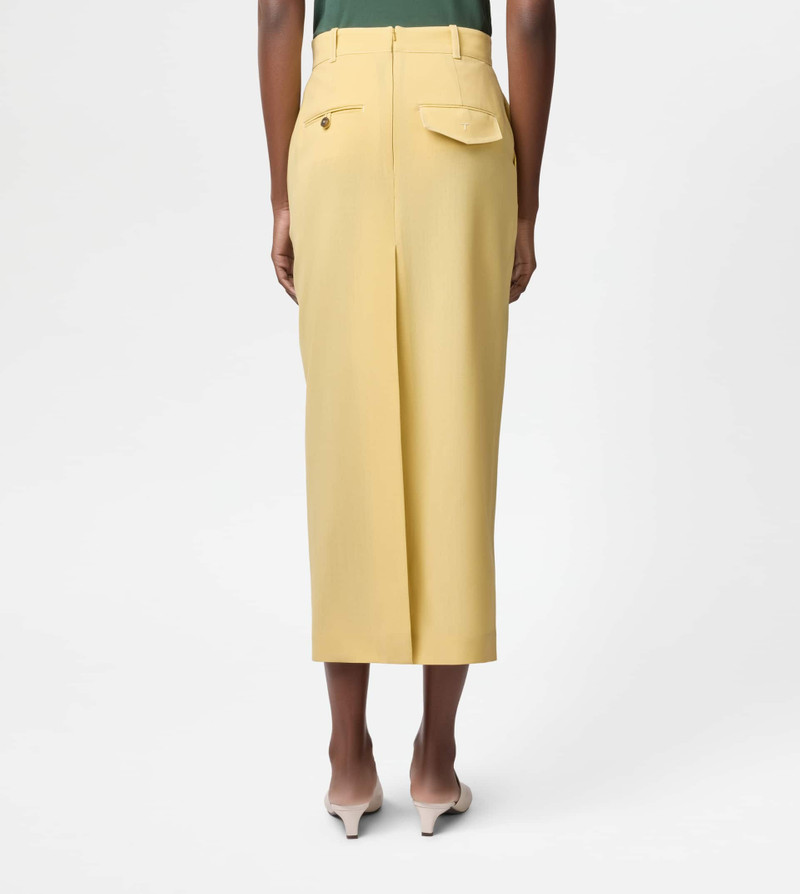 MIDI SKIRT IN WOOL - YELLOW 4