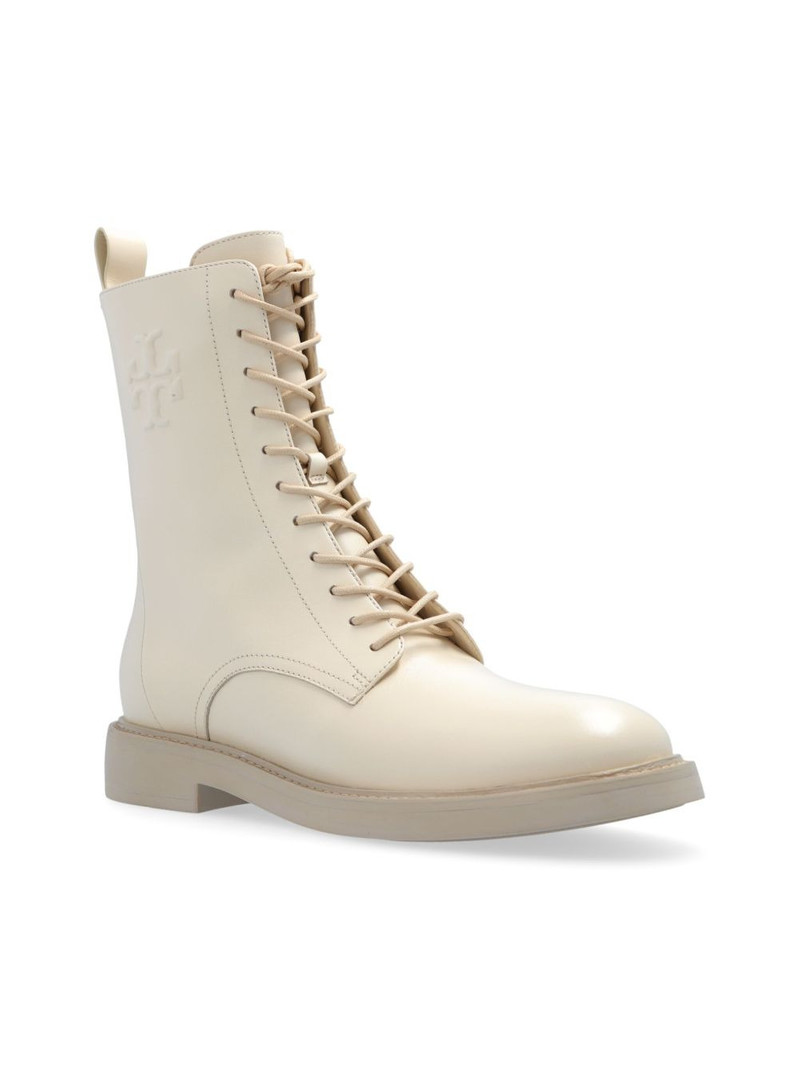 logo-embossed leather boots 4