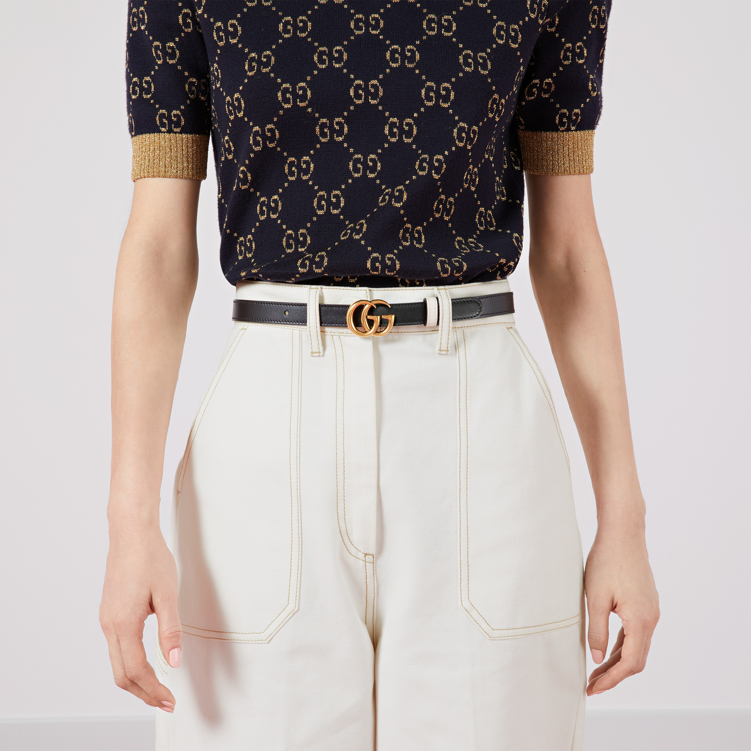 GG Marmont reversible thin belt - 3