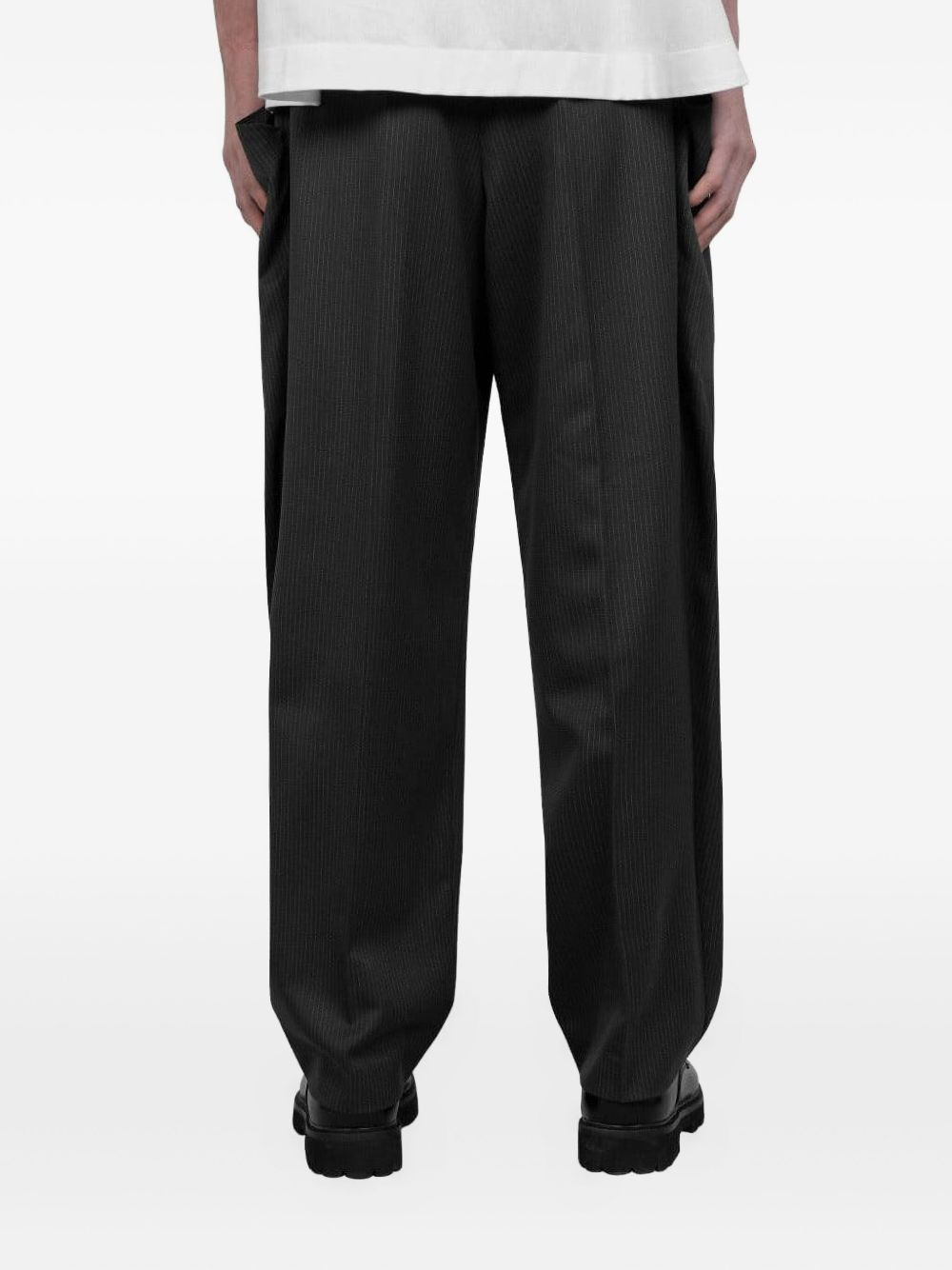 pinstripe wool trousers - 3