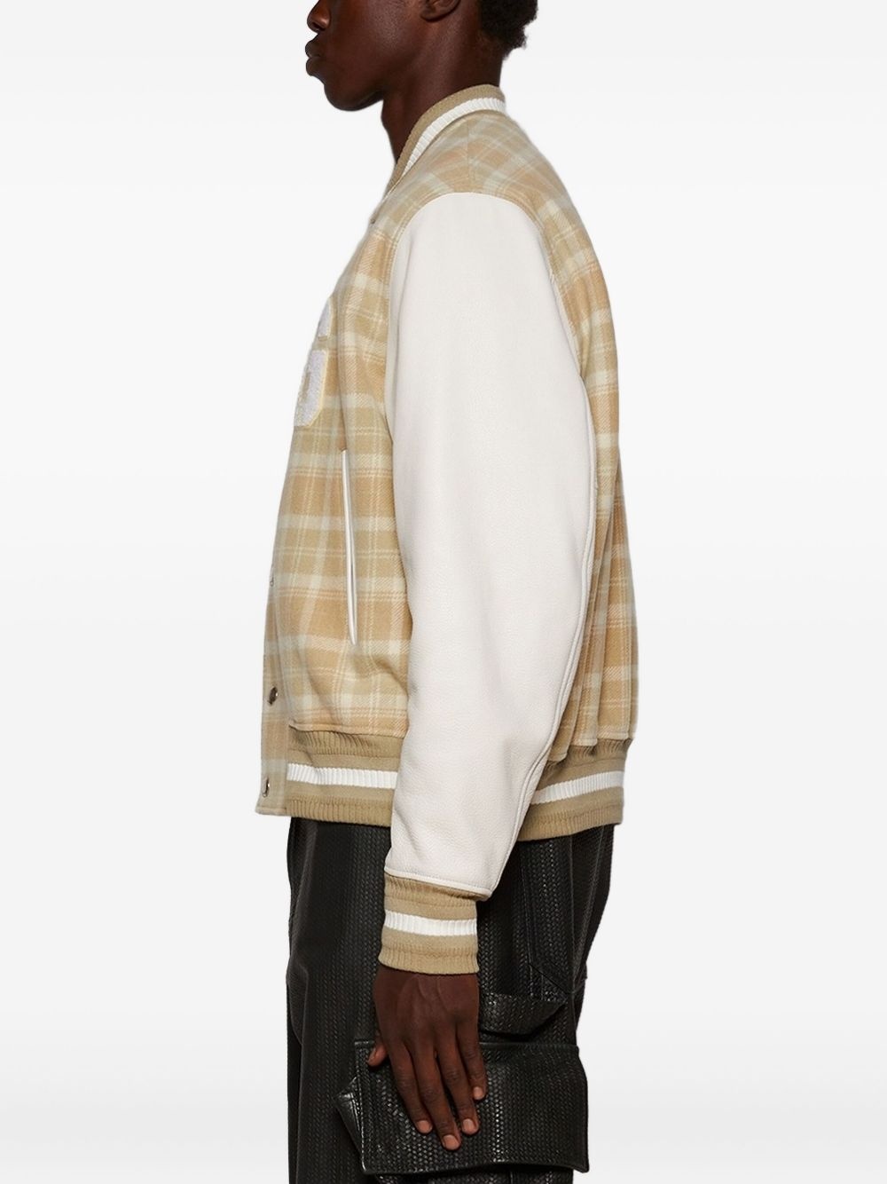 checked varsity jacket - 4