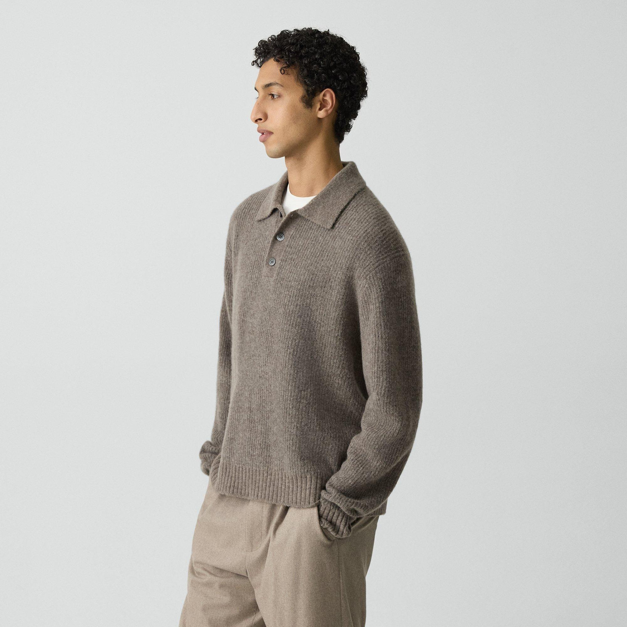 Relaxed Polo Sweater in Astor Wool - 3