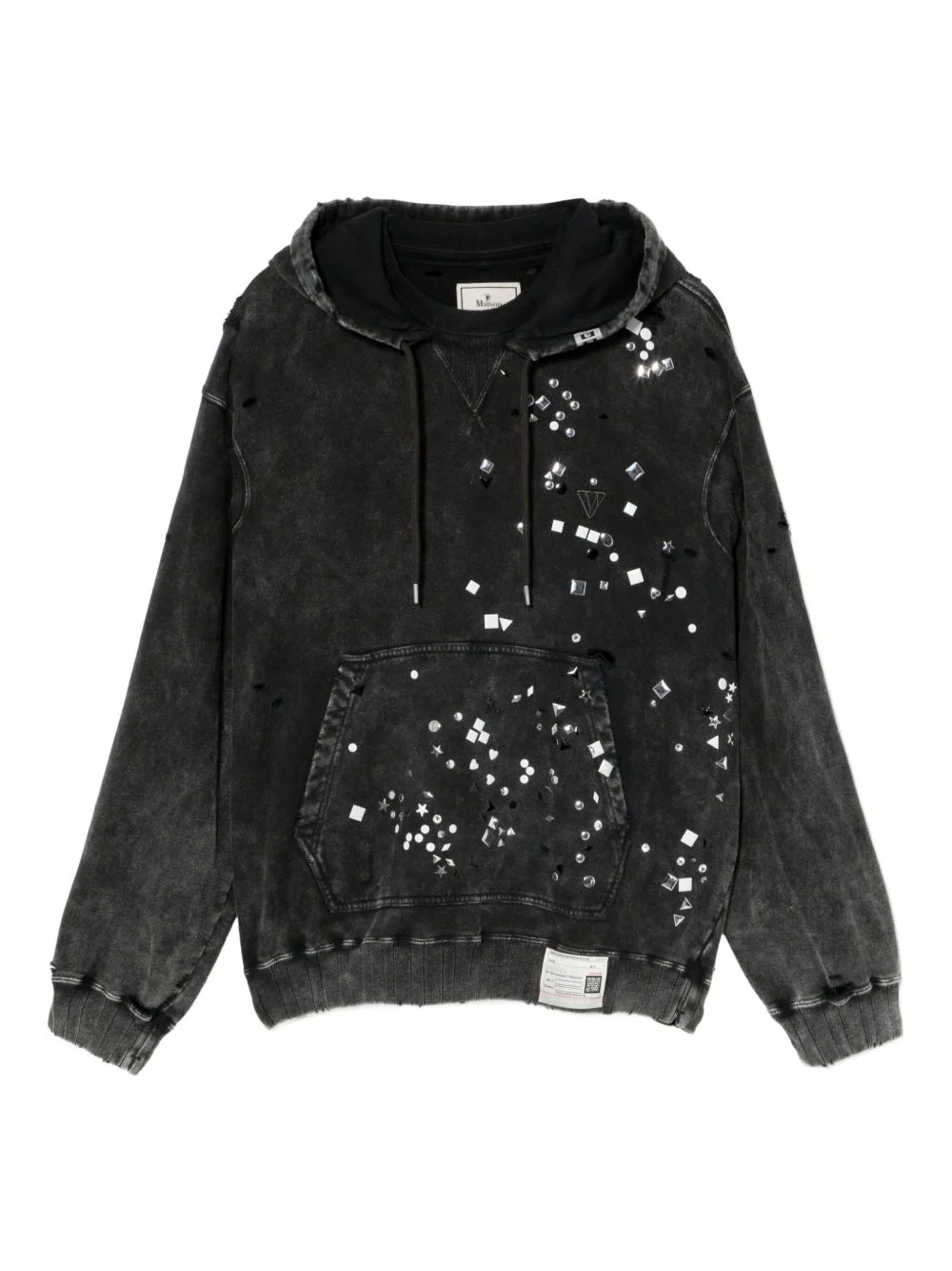 distressed denim jacket - 1