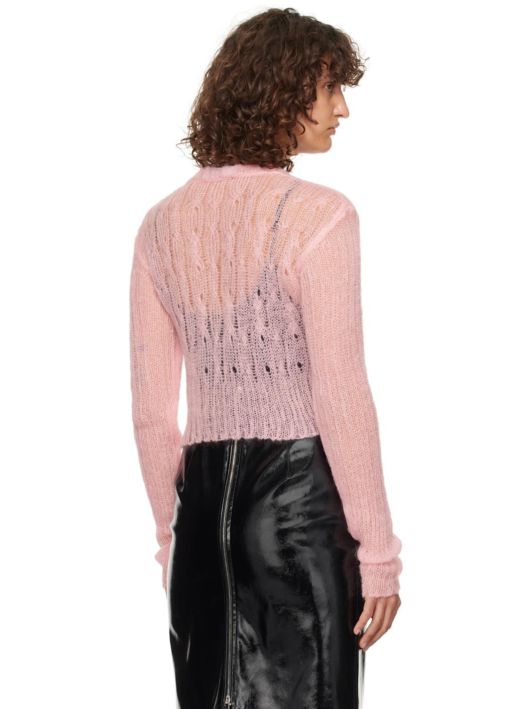 Pink Knitted Cardigan - 3