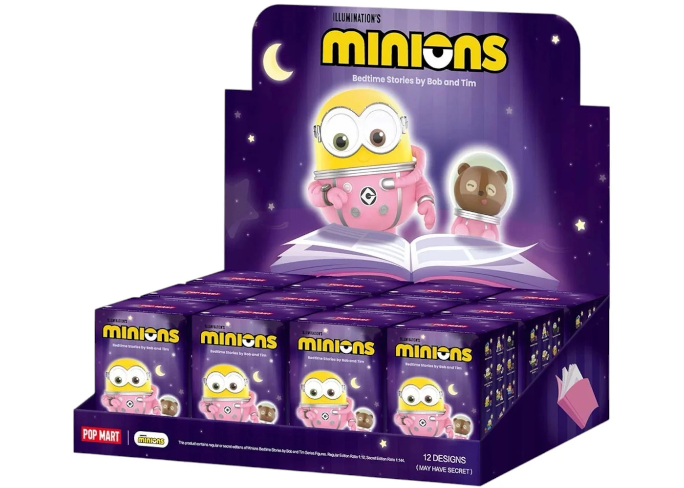Pop Mart Minions Bedtime Stories by Bob and Tim Series Figures Sealed Case (9 Blind Box) - 1