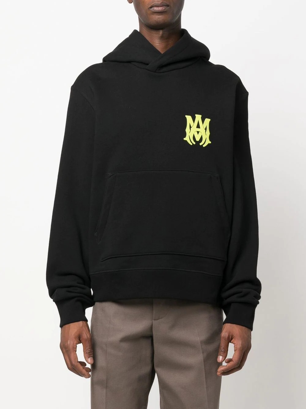 logo-print cotton hoodie - 3