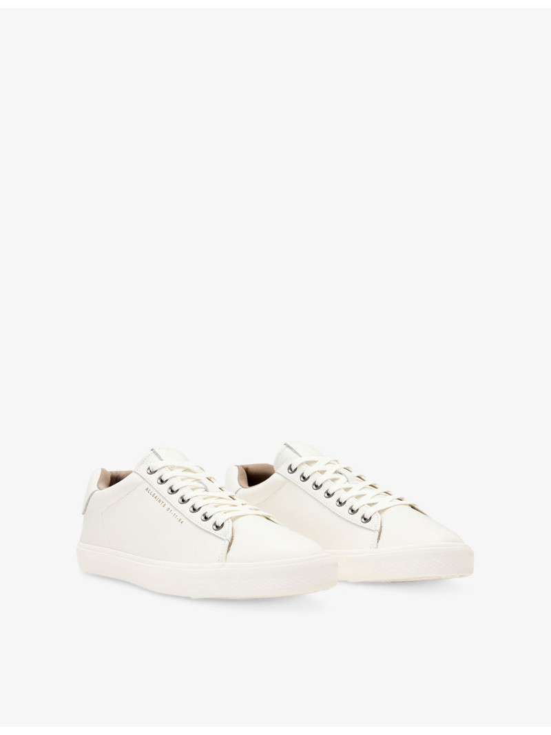 ALLSAINTS Brody logo-debossed low-top leather trainers outlook