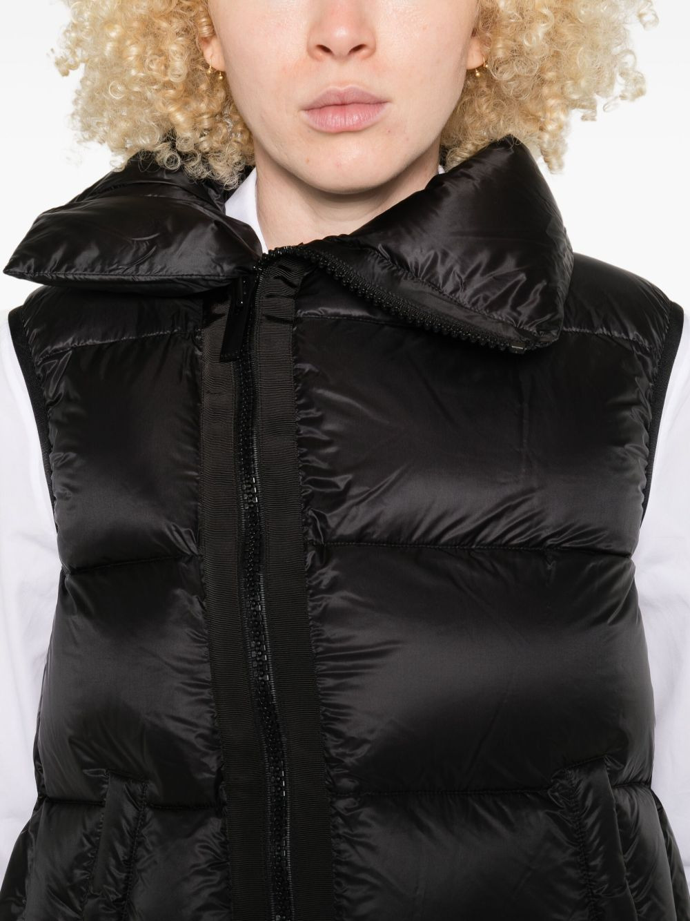 high-neck padded gilet - 5