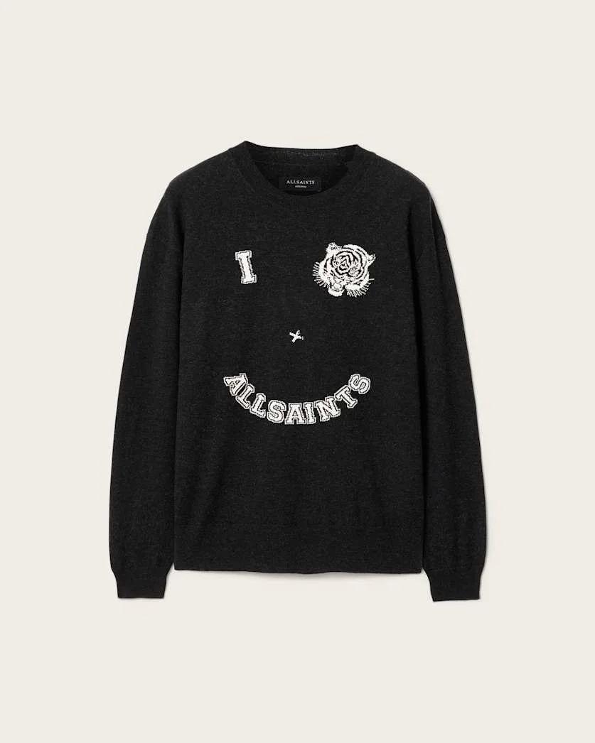 GRINNER OVERSIZED CEW NECK SWEATER - 1