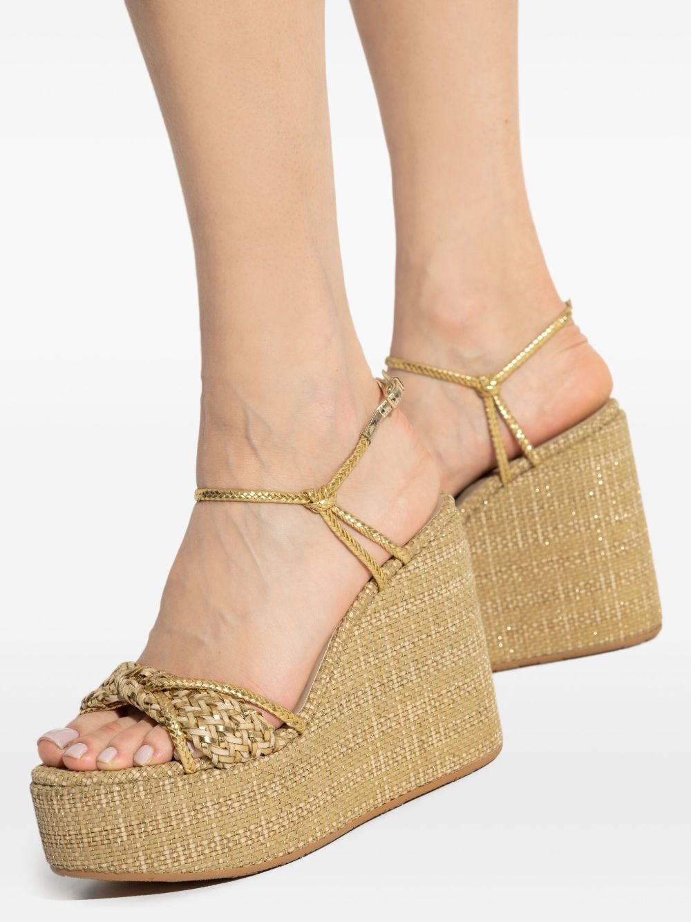 raffia platform espadrilles - 6