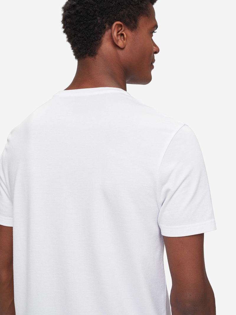 Men's T-Shirt Ramsay Pique Cotton Tencel White - 7