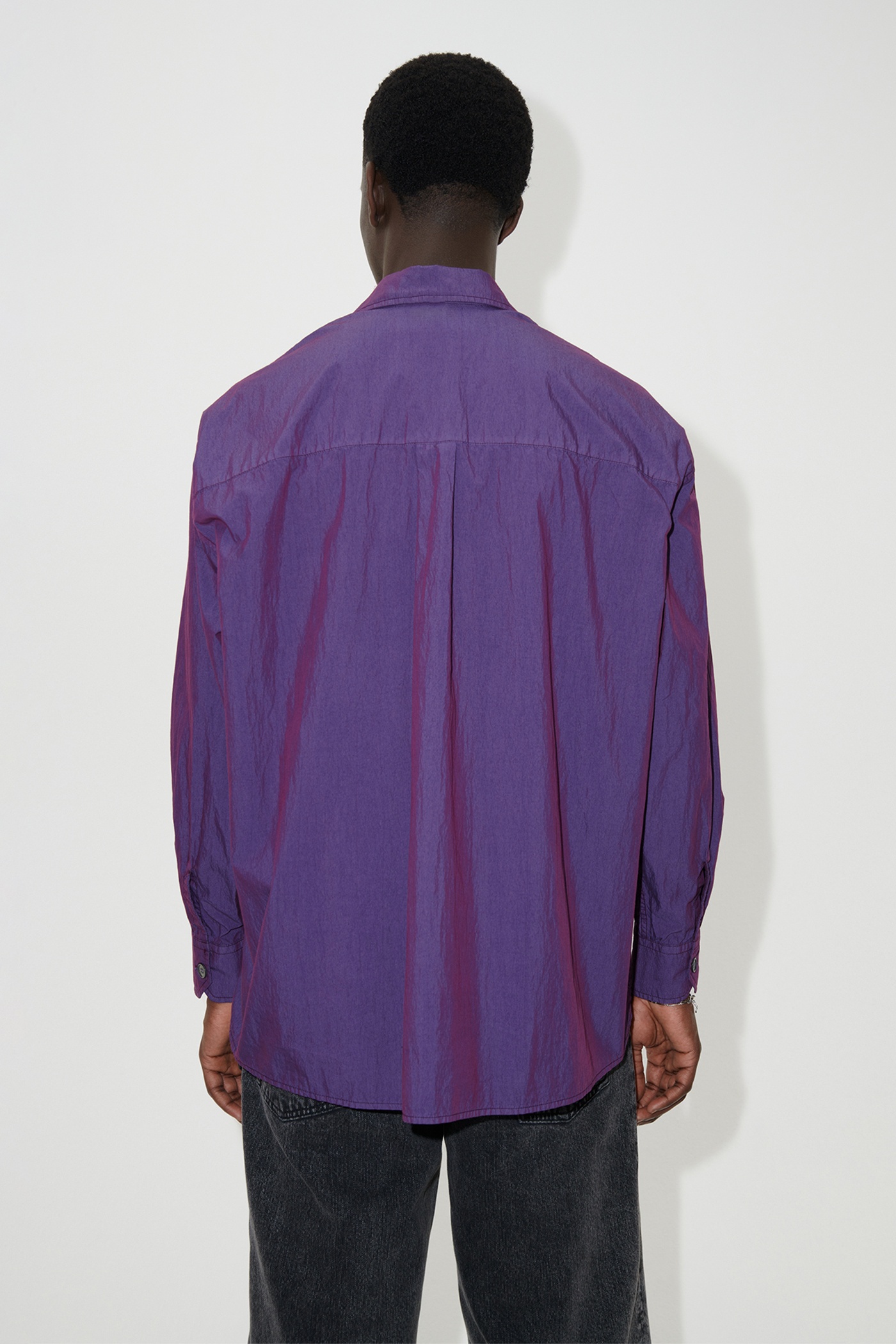 Borrowed Shirt Blackcurrant Parachute Poplin - 6