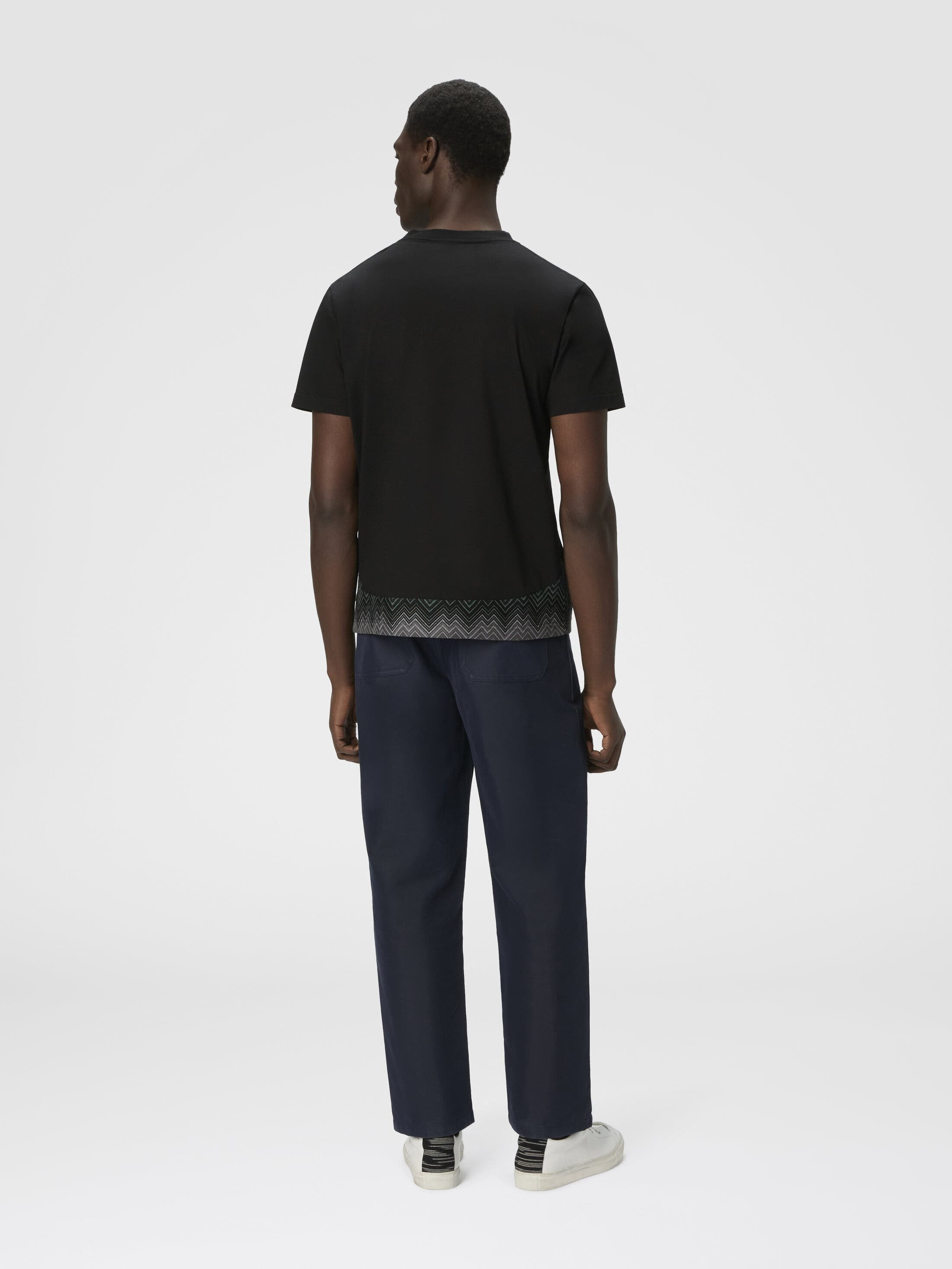 Missoni Short Sleeve T-shirt With Irregular Zigzag Insert in Black at Nordstrom - 3