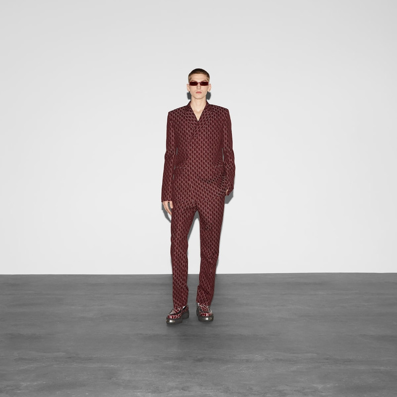 GUCCI GG wool with optical effect jacket outlook