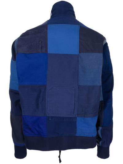 Greg Lauren logo-embroidered patchwork jacket outlook