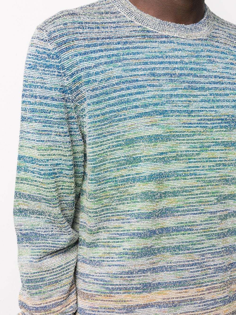 marbled-knit crew neck jumper  - 5