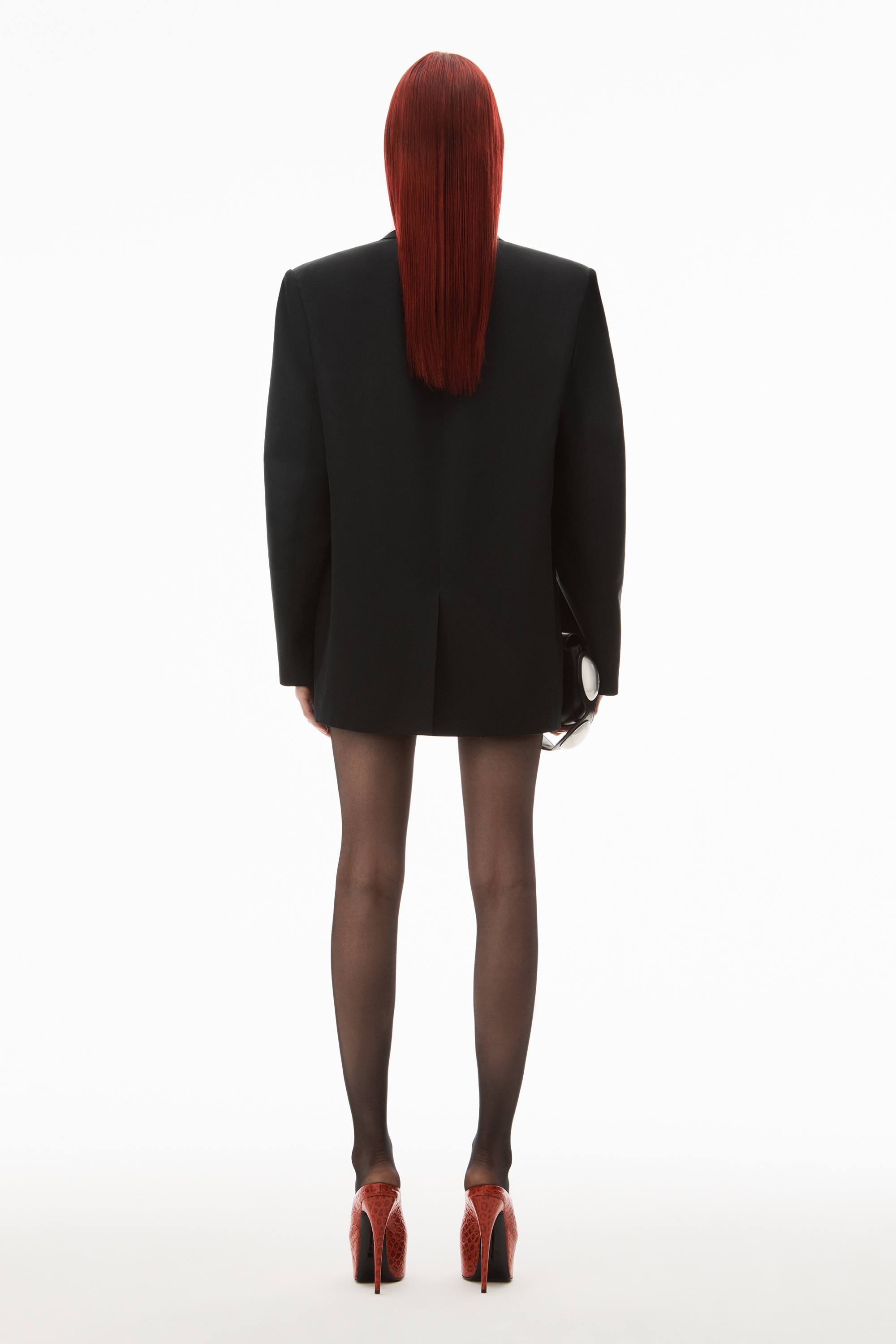 COMBO COLLARED BLAZER IN WOOL BLEND - 5
