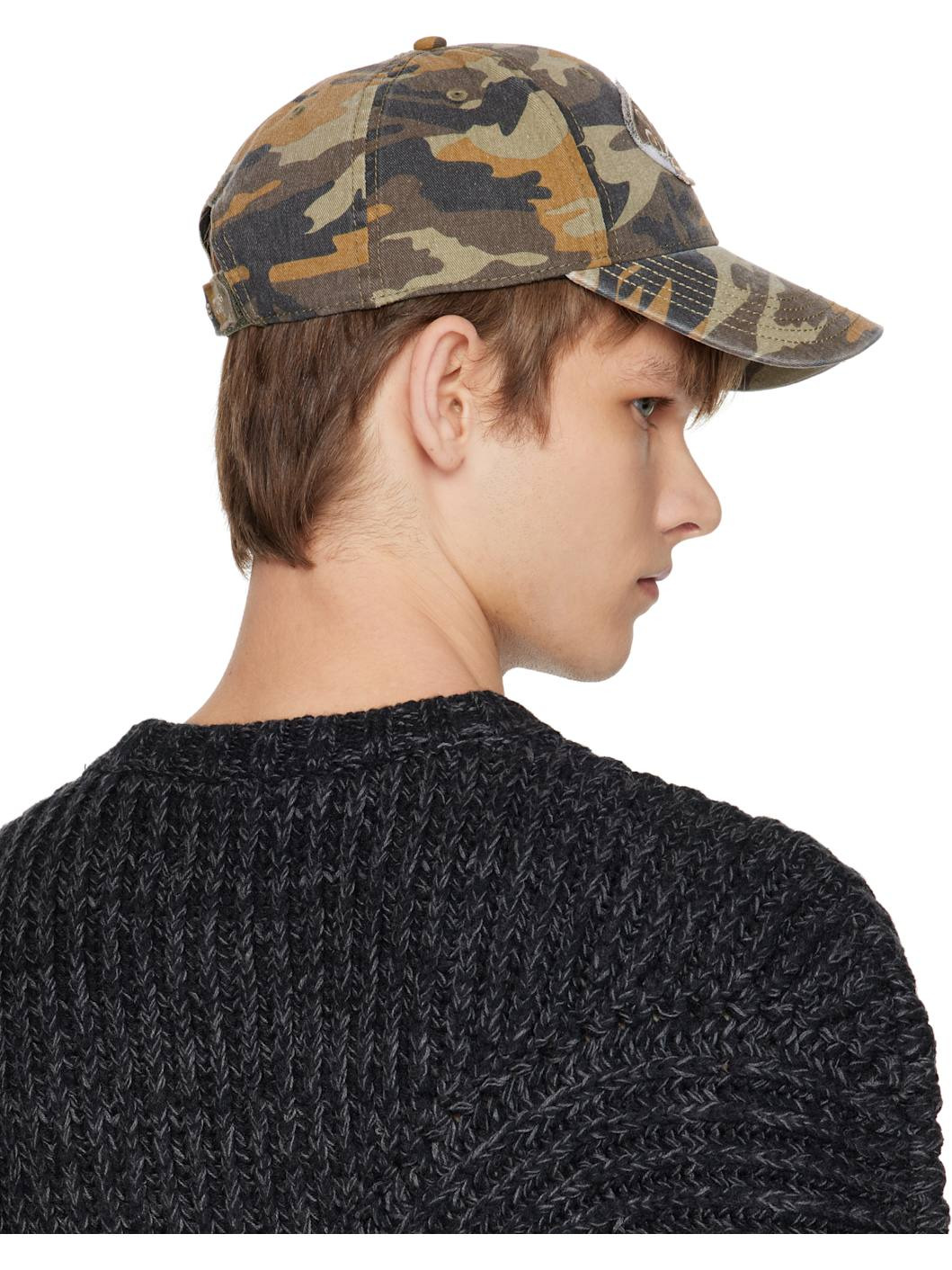 Khaki & Gray Collage Cap - 3