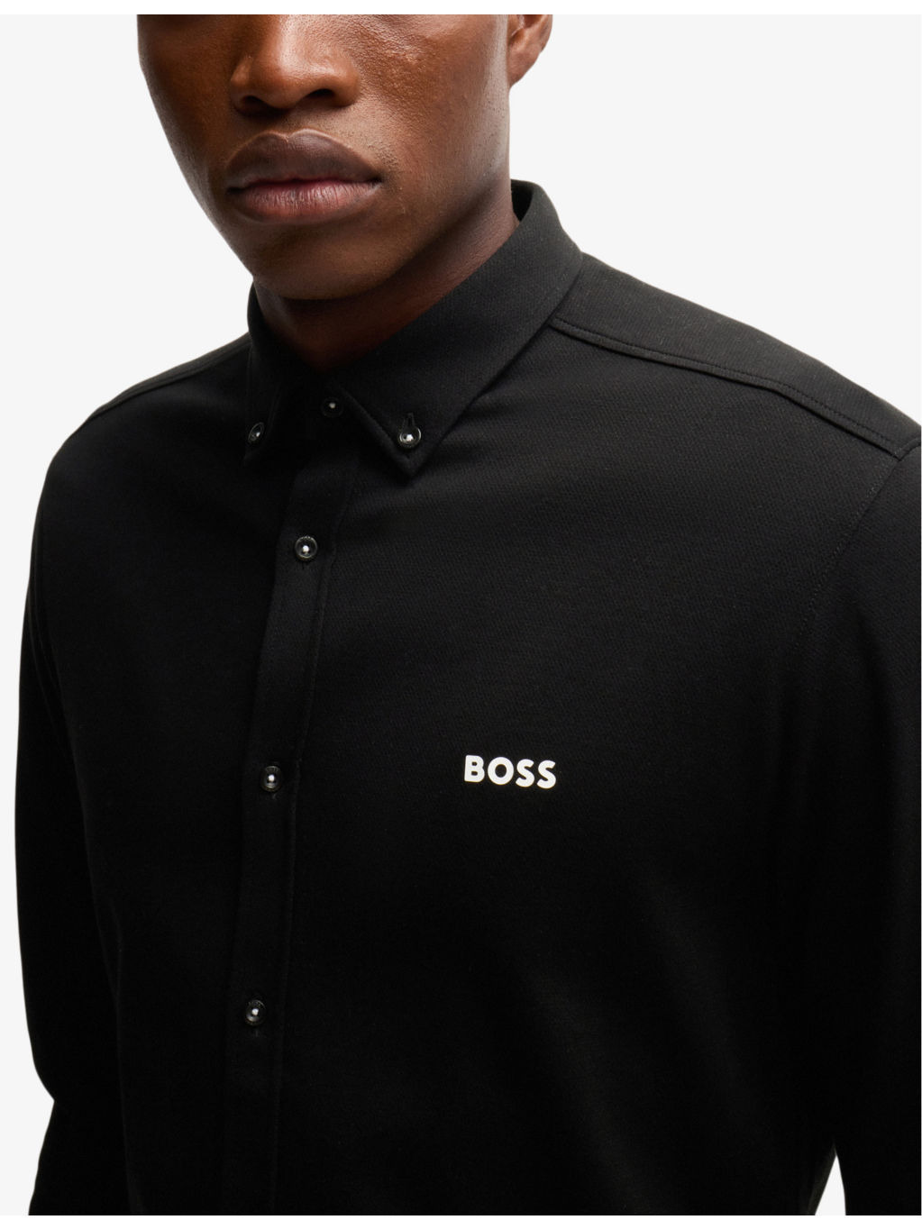 Anti-wrinkle text-print regular-fit cotton shirt - 5