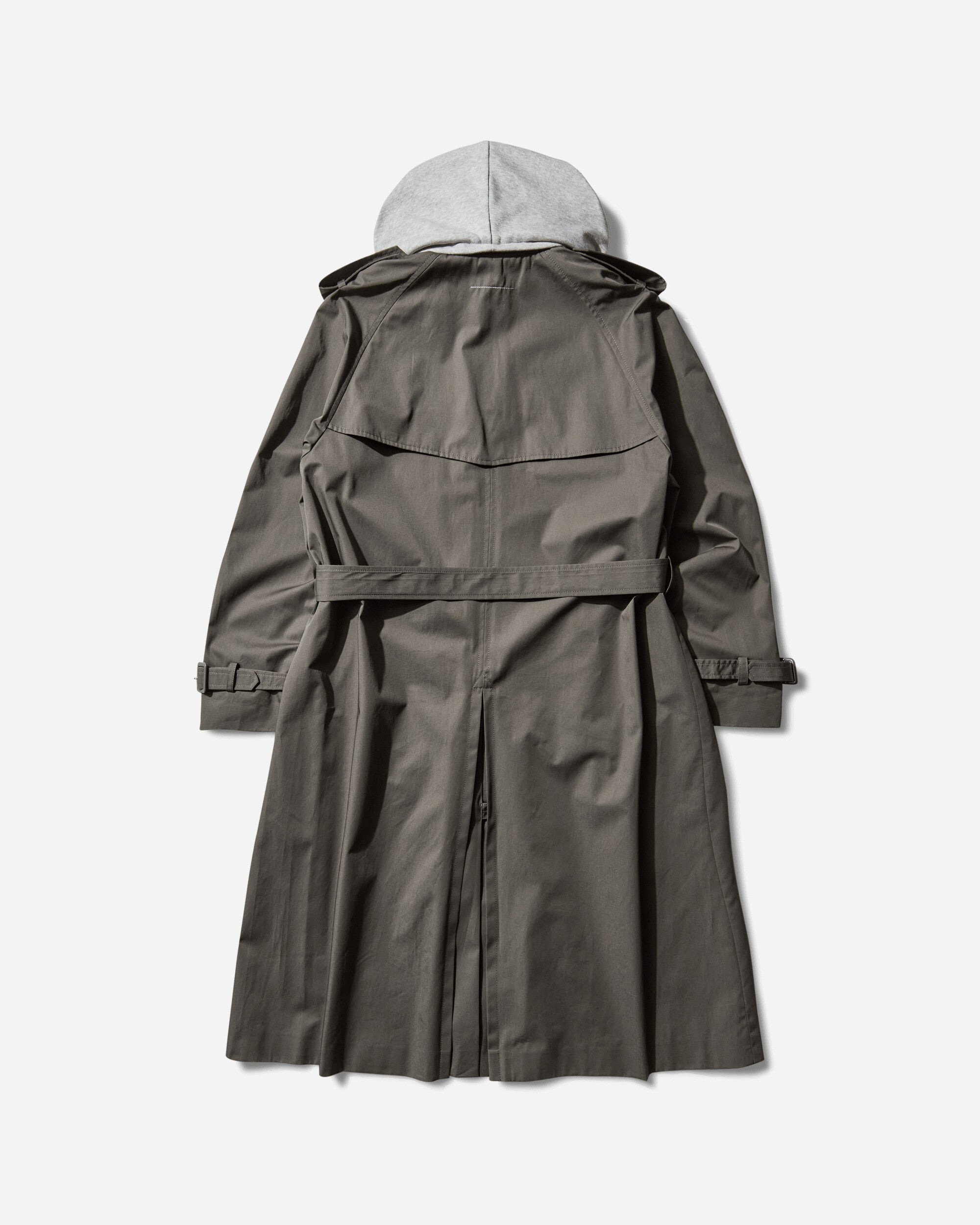 Men's Hooded Trench Coat Grey - 2
