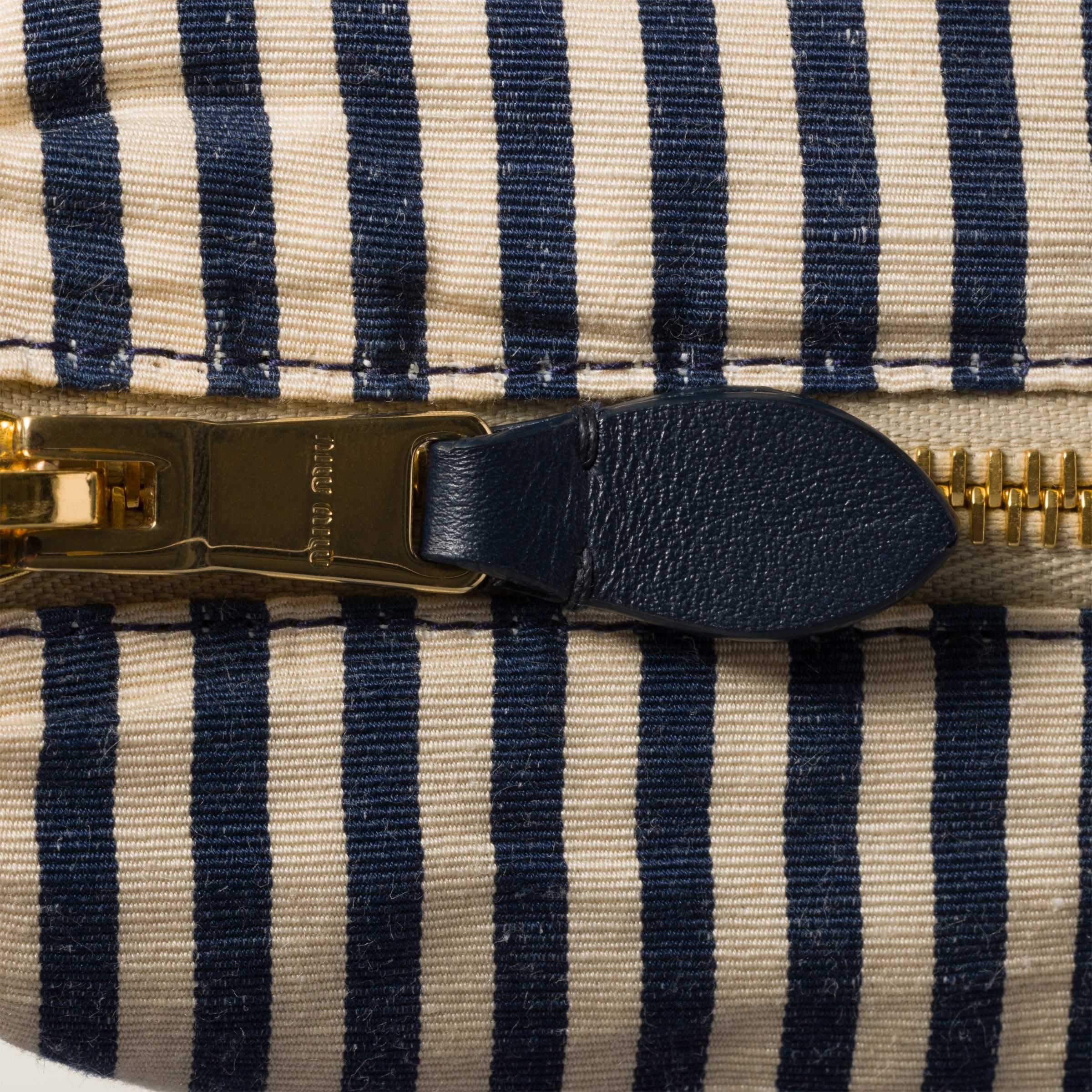 Miu Miu Jacquard fabric pouch with logo | REVERSIBLE