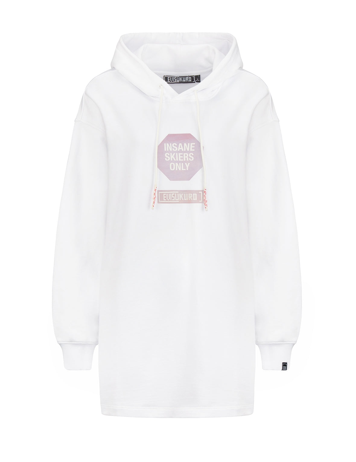 Warning Sign Print Oversized Hoodie - 9