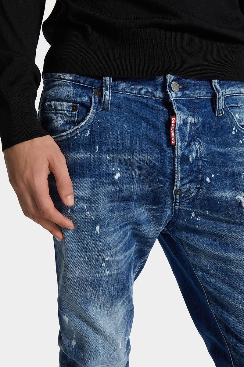 MEDIUM FILO BLU WASH SKATER JEANS - 5