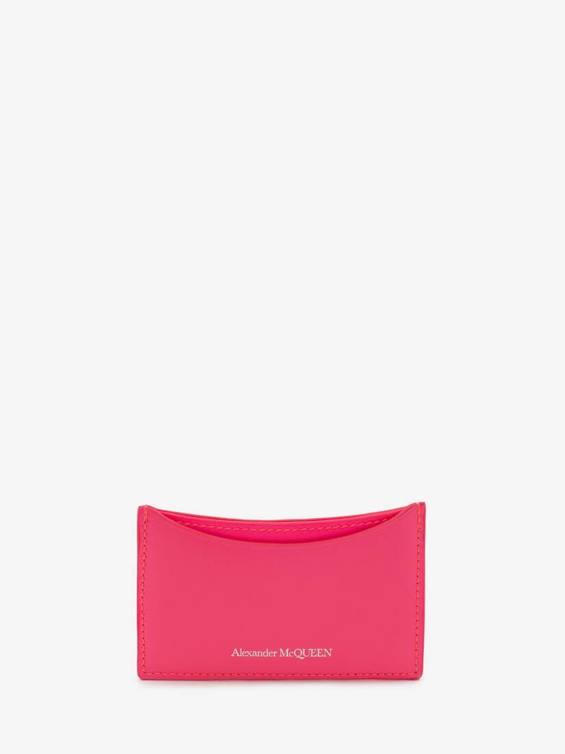 Curve Card Holder in Neon Pink - 1