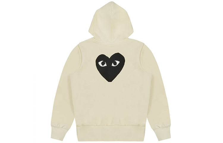 CCOMME des GARCONS PLAY Zip Hoodie Big Black Heart 'Beige' AZ-T254-051-3 - 2