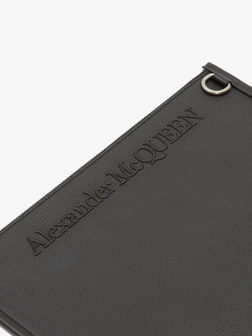 Edge Zip Pouch in Black - 4