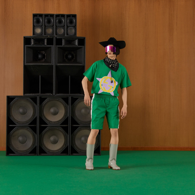 GUCCI Waterproof nylon shorts with Interlocking G print outlook