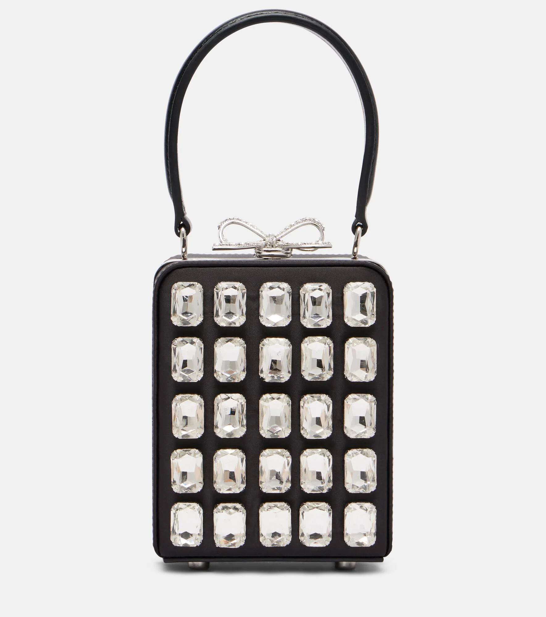 Micro crystal-embellished box bag - 1
