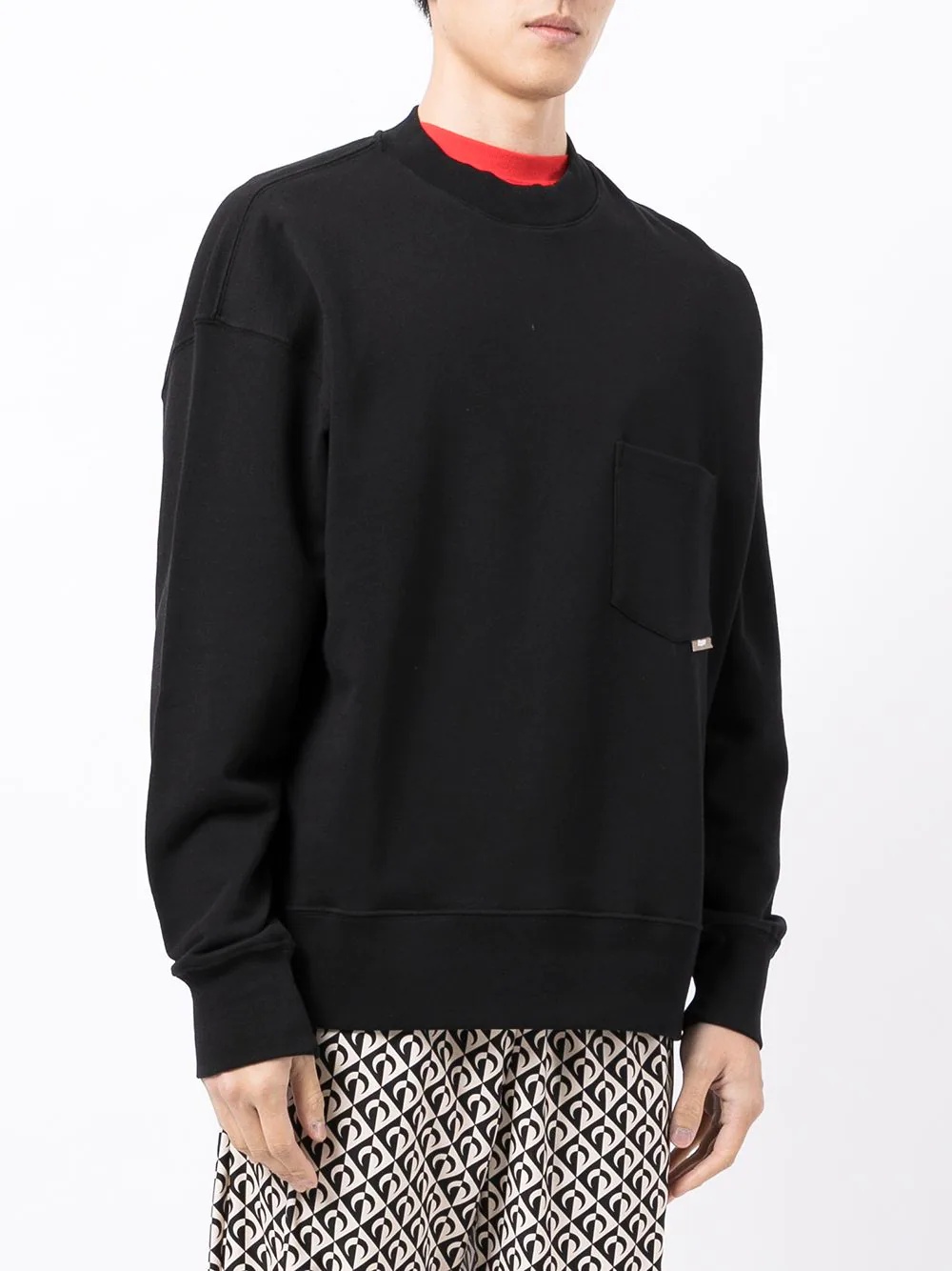 patch pocket sweatshirt - 3