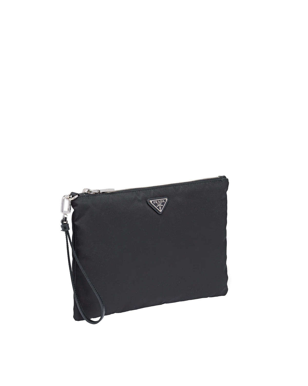 Nylon and Saffiano Leather Pouch - 4