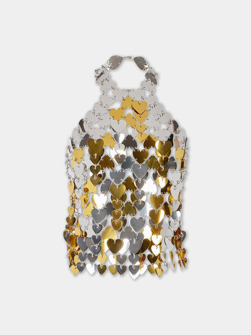 GOLD AND SILVER SPARKLE HEARTS TOP 1
