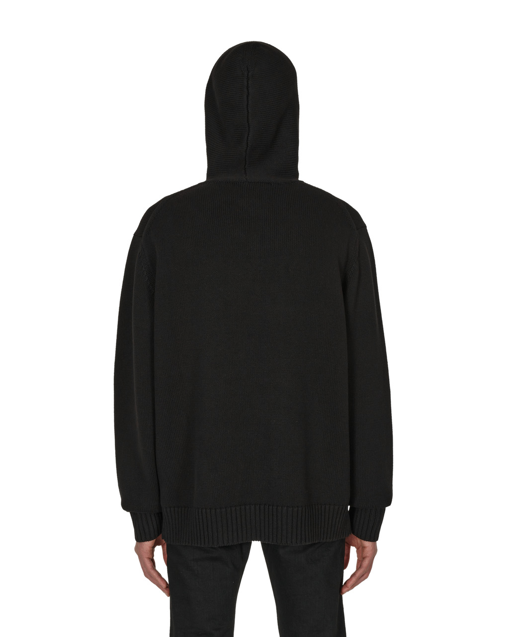 LOGO KNIT HOODED SWEATER - 12