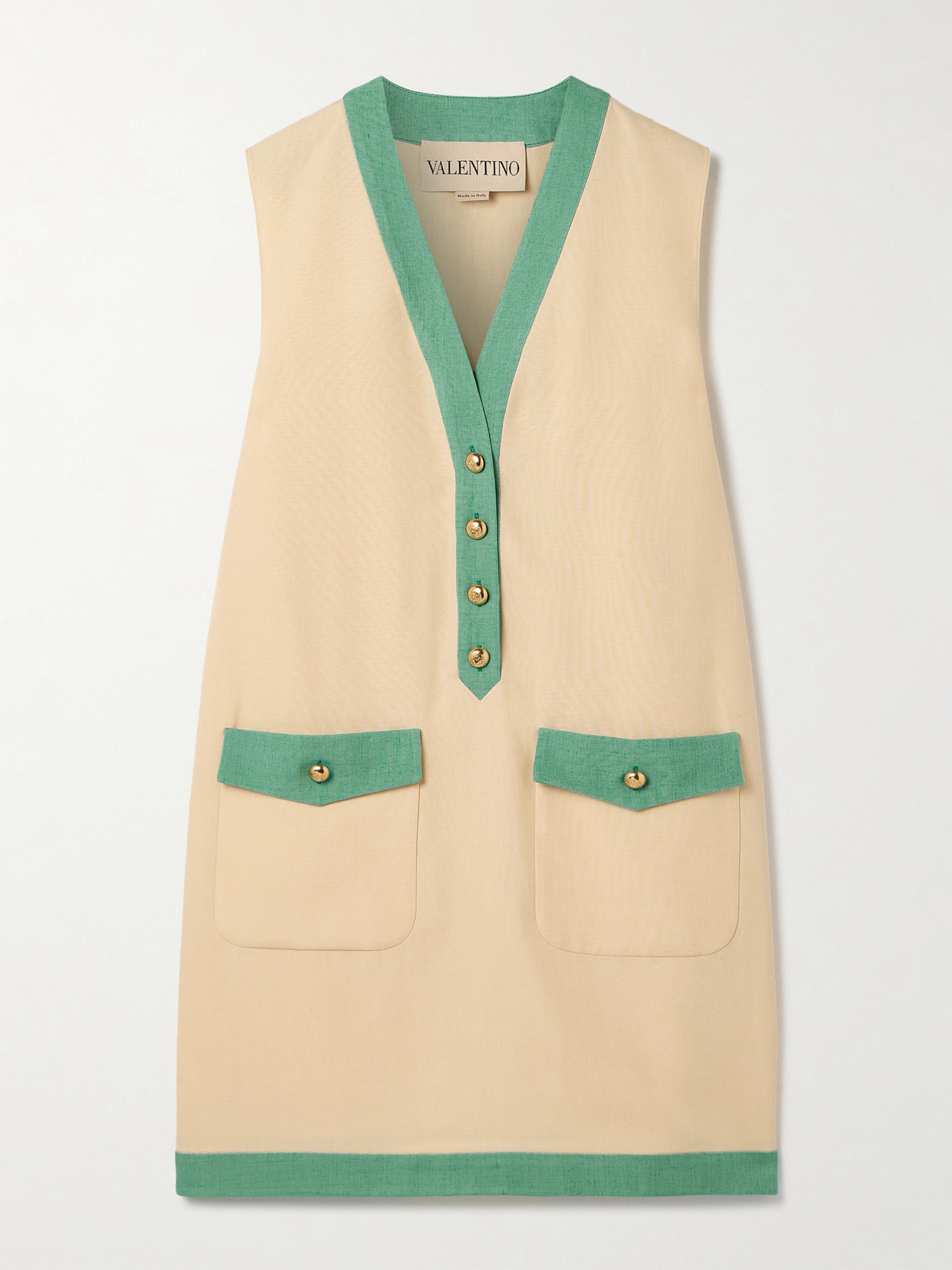 Two-tone Canvas Mini Dress - 1