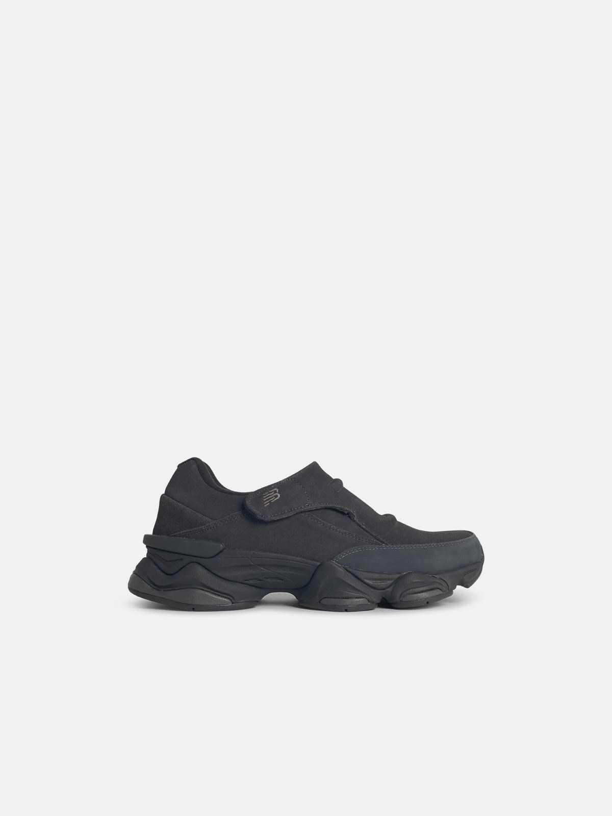 '8040' BLACK LEATHER BLEND SNEAKERS - 1