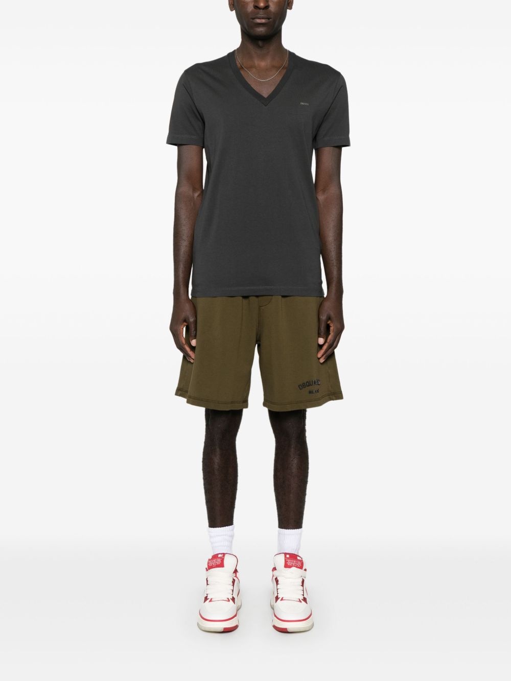 cotton track shorts - 2
