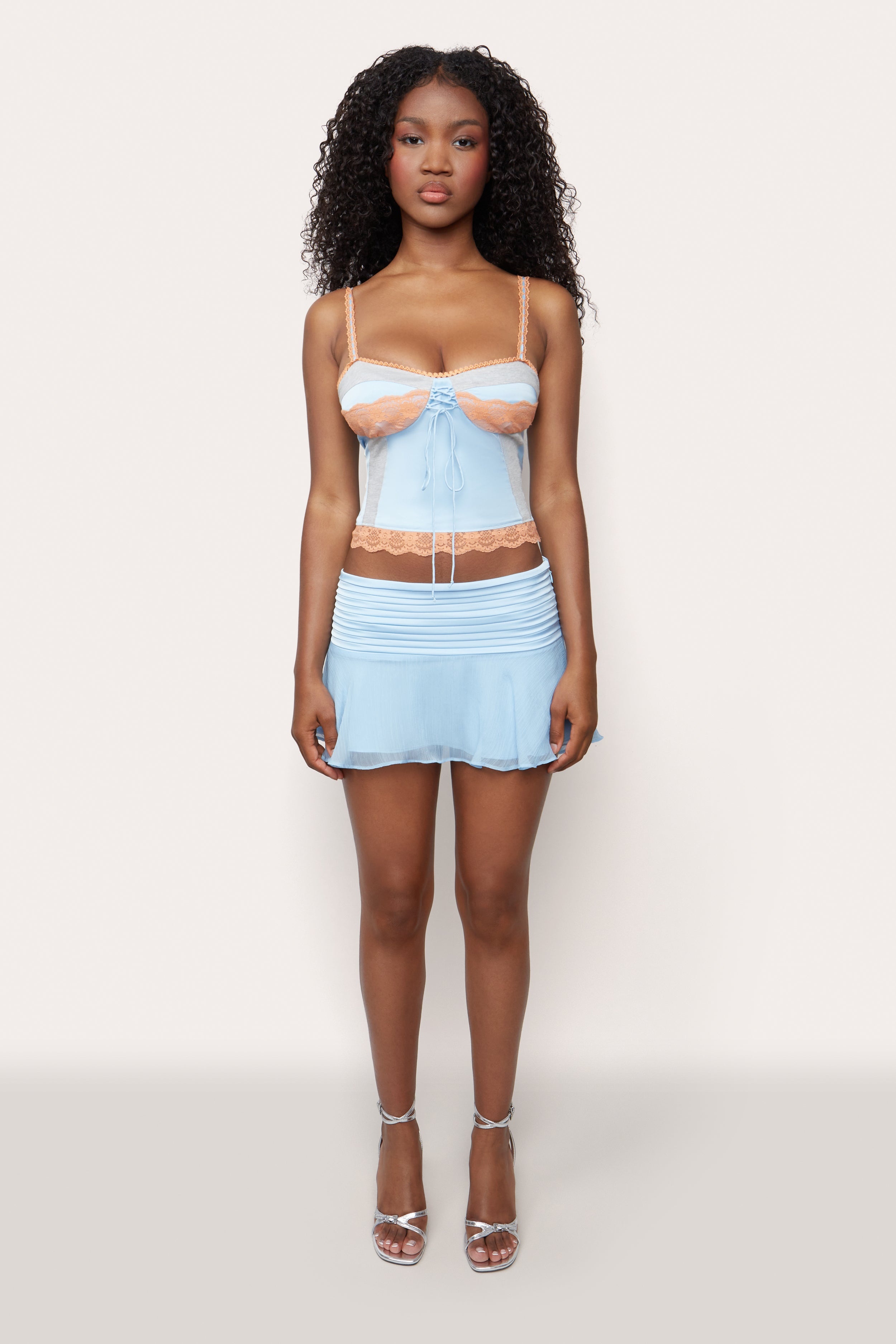 PINTUCK MINI SKIRT - 2