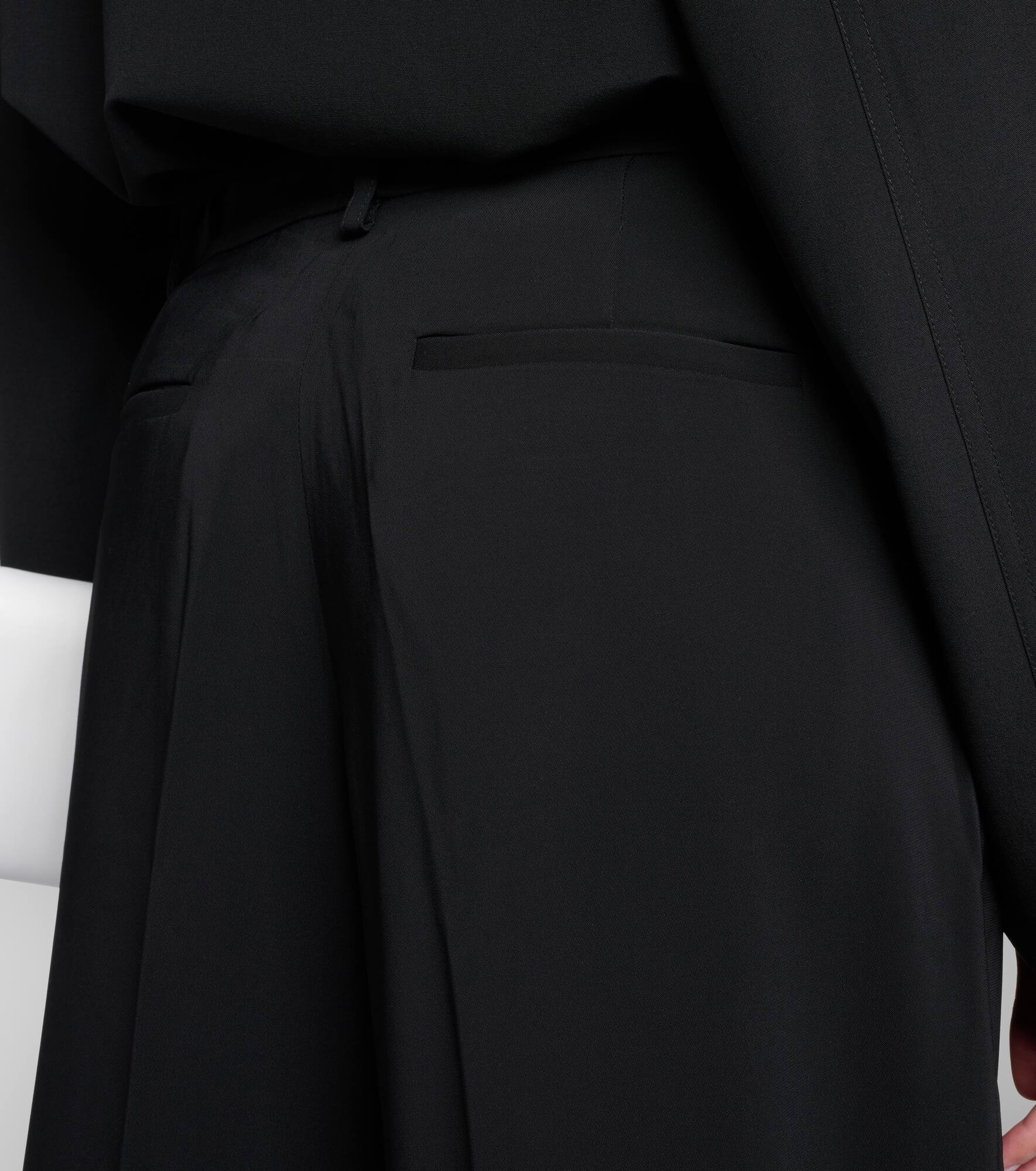 Pleated high-rise wide-leg pants - 5