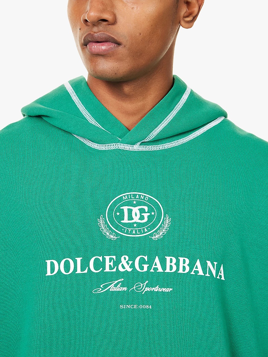 Logo-print regular-fit cotton-jersey hoody - 5
