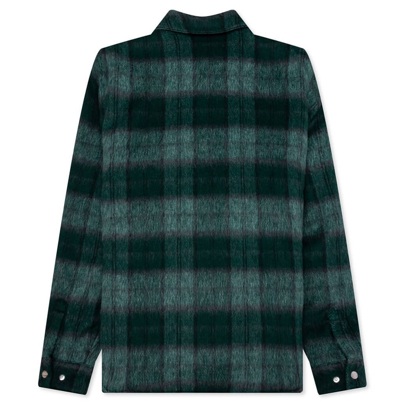 AMIRI BRUSHED PLAID OVERSHIRT - AQUA MULTI outlook
