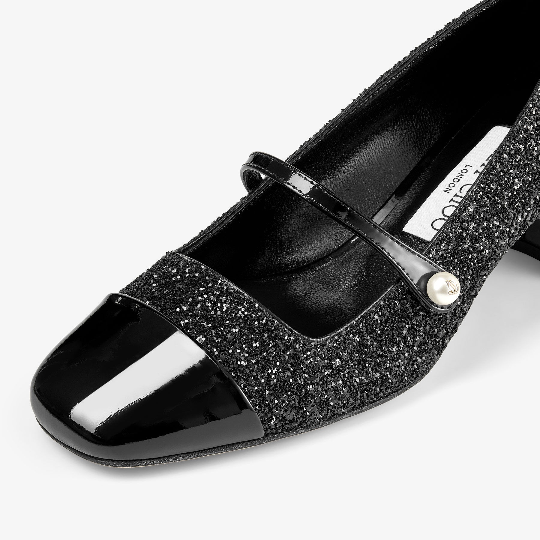 Elisa 45
Black Leather Glitter Pumps - 4