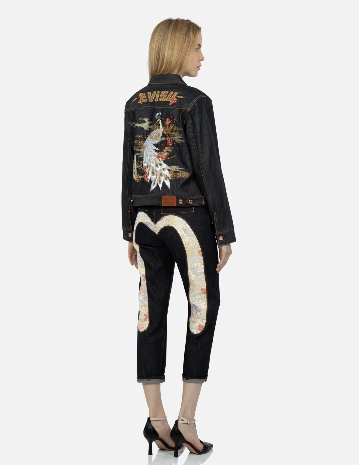 BROCADE DAICOCK INSERT BOYFRIEND JEANS - 3