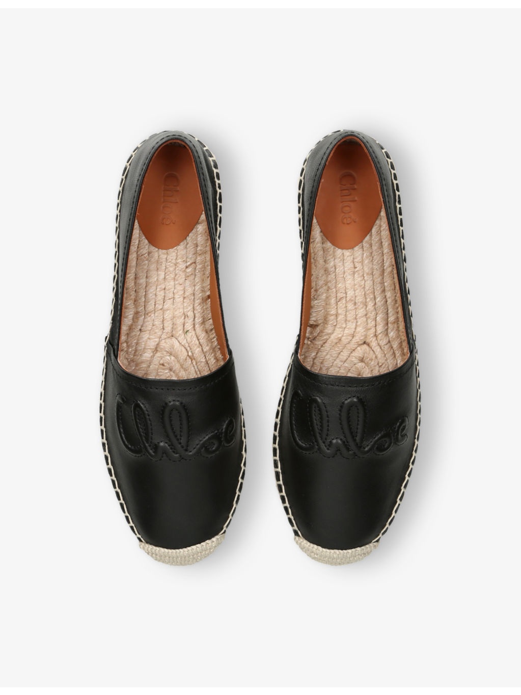Isla Logo-Embossed Leather Espadrilles - 2