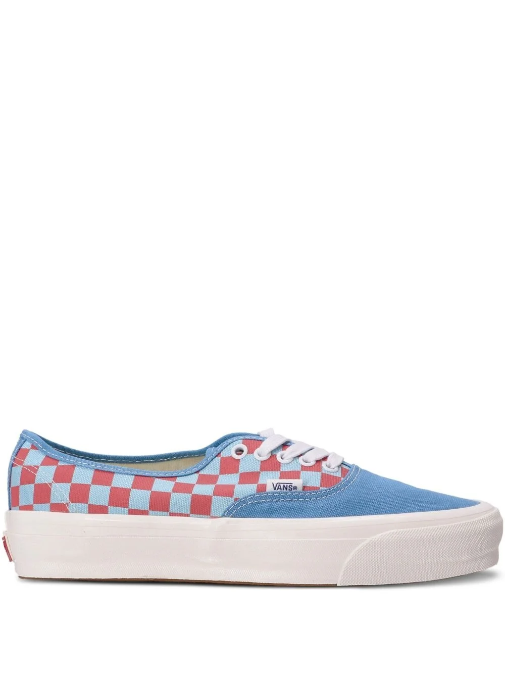 checkerboard canvas sneakers - 1