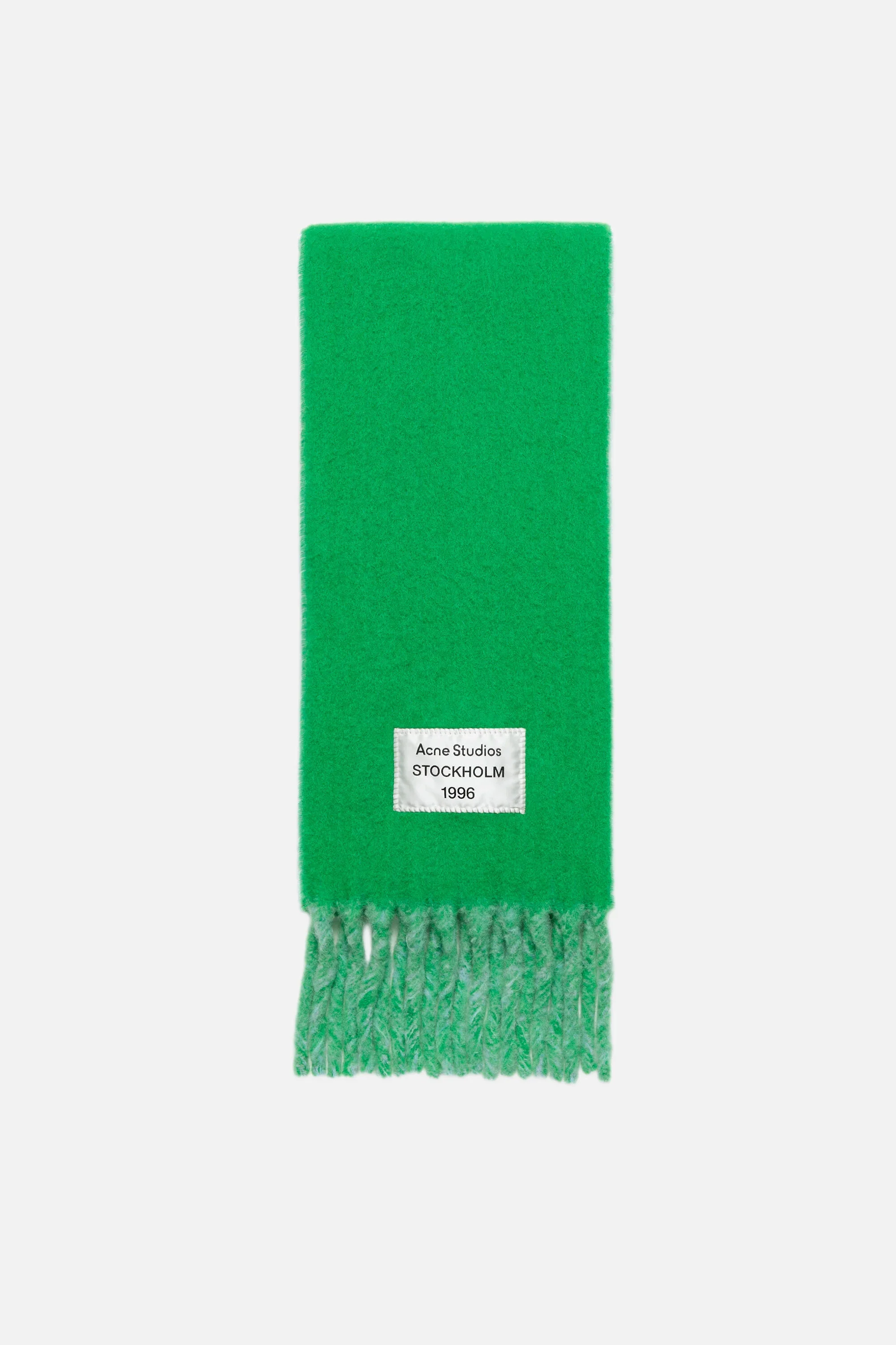 Bicolour Alpaca Scarf - Green/light blue - 1