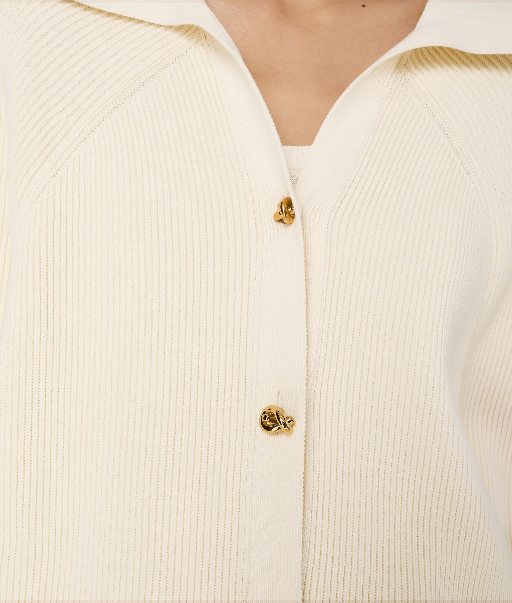 Cotton Rib Cardigan - 4